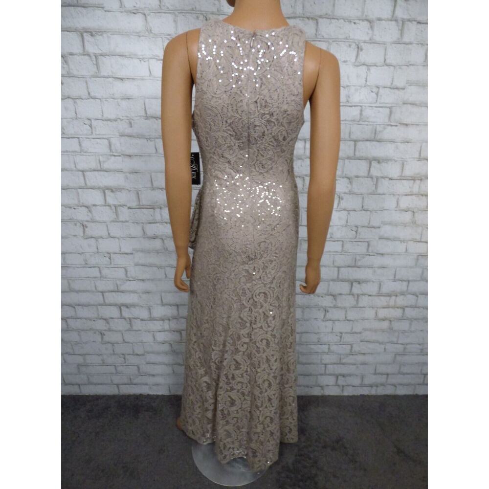 Alex Evenings Mother of Bride Ruffle Sequin Lace Gown in Buff 4 NEW - Picture 12 of 15